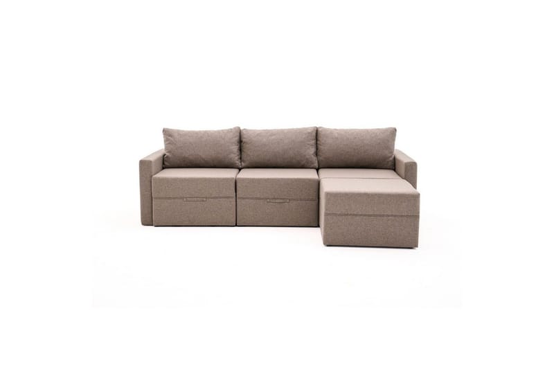 Savra Sovesofa med Divan 3-sits - Brun - Møbler - Sofaer - Sovesofaer