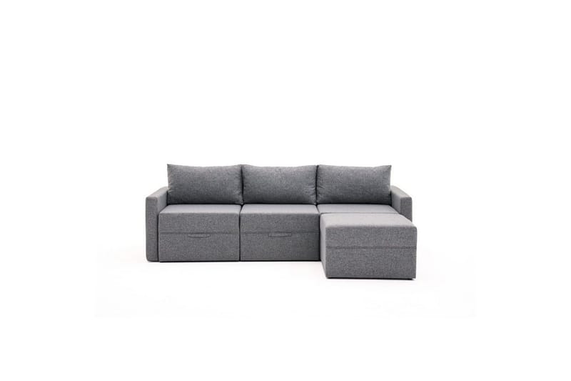 Savra Sovesofa med Divan 3-sits - Grå - Møbler - Sofaer - Sovesofaer
