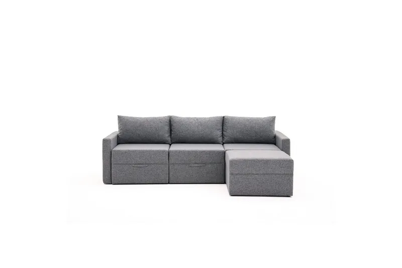 Savra Sovesofa med Divan 3-sits - Grå - Møbler - Sofaer - Sovesofaer