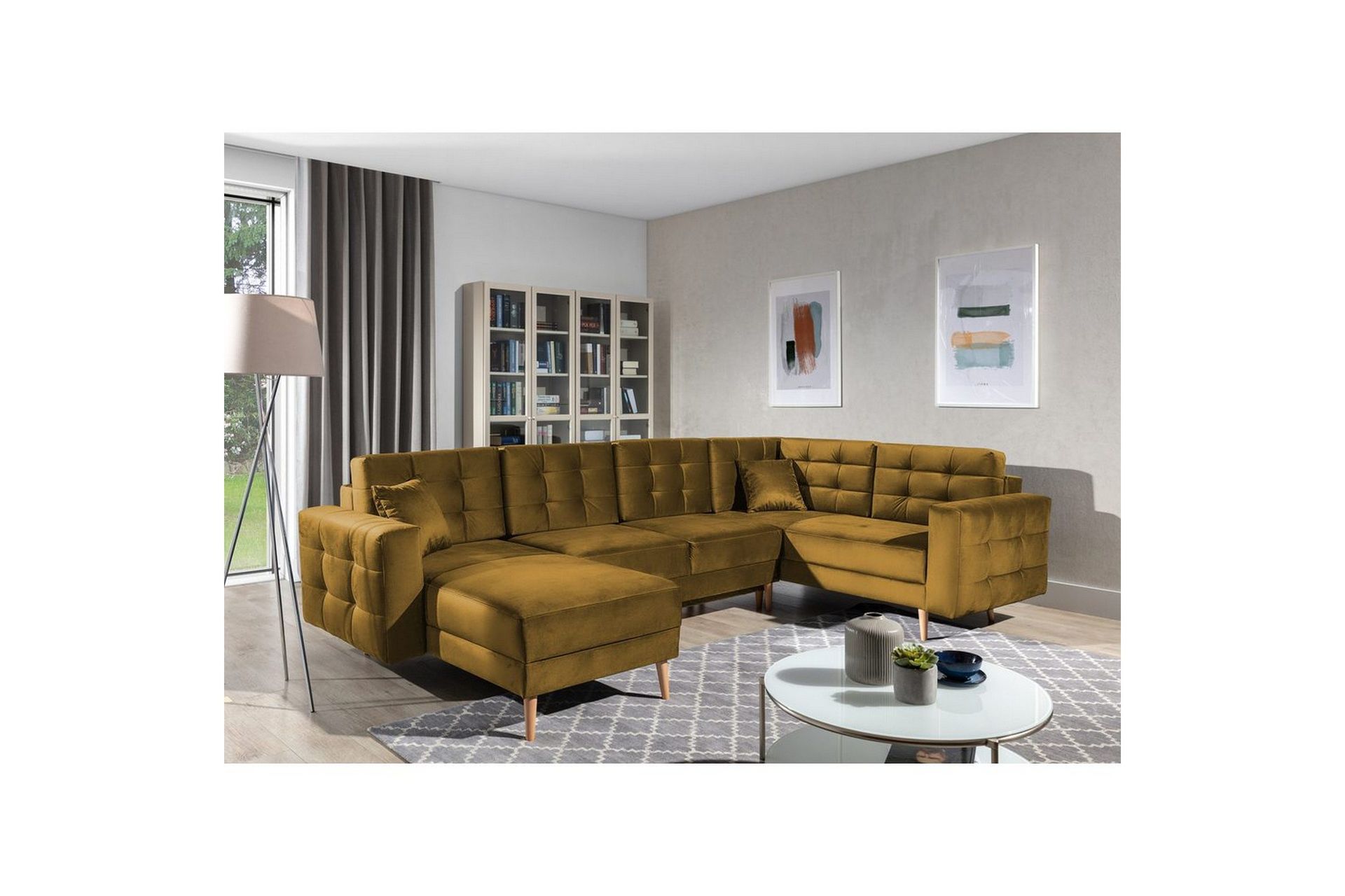 Seksjon Eltap Asgard U 326x202x93 cm - Monolith 48, Gul