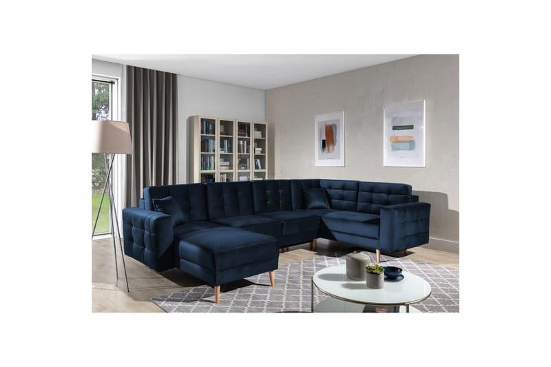 Seksjon Eltap Asgard U 326x202x93 cm - Monolith 79, Mørk Blå - Møbler - Sofaer - Sovesofaer
