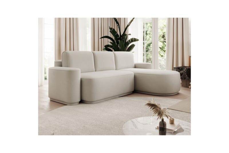 Seksjon Eltap Aurumm 285x92x180 cm - Amore 01, Hvit, Høyre - Møbler - Sofaer - Sovesofaer