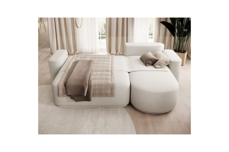 Seksjon Eltap Aurumm 285x92x180 cm - Amore 01, Hvit, Høyre - Møbler - Sofaer - Sovesofaer