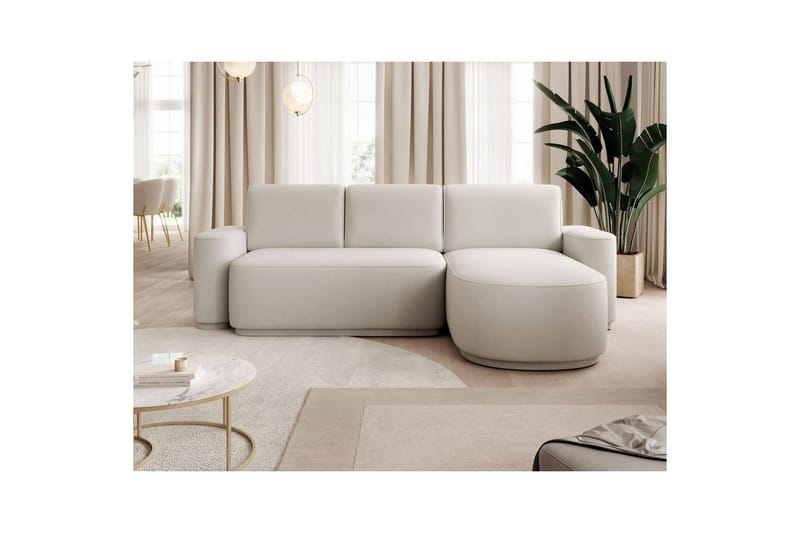 Seksjon Eltap Aurumm 285x92x180 cm - Amore 01, Hvit, Høyre - Møbler - Sofaer - Sovesofaer