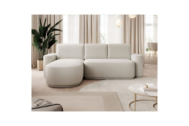 Seksjon Eltap Aurumm 285x92x180 cm - Amore 01, Hvit, Venstre - Møbler - Sofaer - Sovesofaer