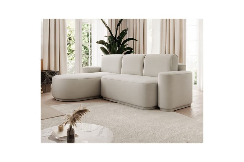 Seksjon Eltap Aurumm 285x92x180 cm - Amore 01, Hvit, Venstre - Møbler - Sofaer - Sovesofaer