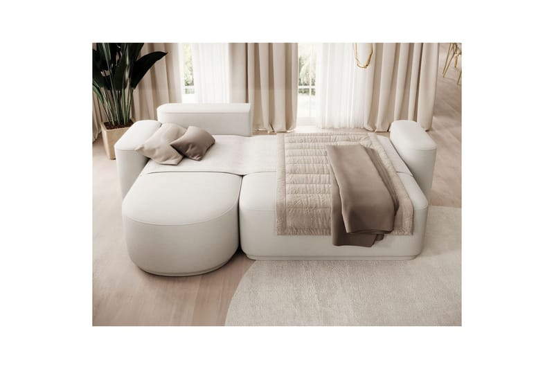 Seksjon Eltap Aurumm 285x92x180 cm - Amore 01, Hvit, Venstre - Møbler - Sofaer - Sovesofaer