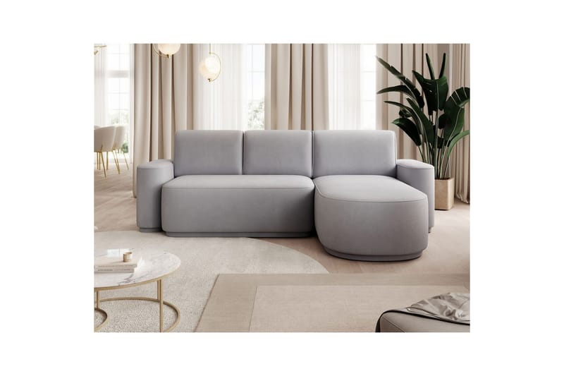 Seksjon Eltap Aurumm 285x92x180 cm - Amore 03, Lys grå, Høyre - Møbler - Sofaer - Sovesofaer