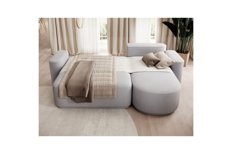 Seksjon Eltap Aurumm 285x92x180 cm - Amore 03, Lys grå, Høyre - Møbler - Sofaer - Sovesofaer