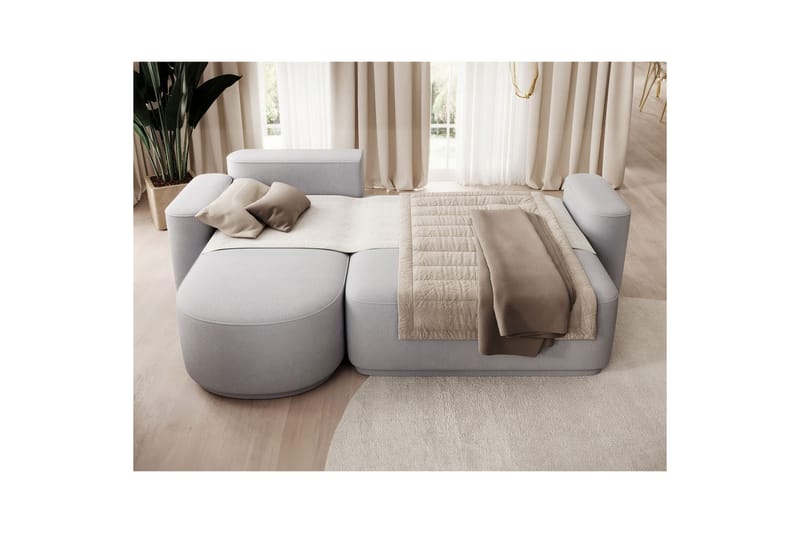 Seksjon Eltap Aurumm 285x92x180 cm - Amore 03, Lys grå, Venstre - Møbler - Sofaer - Sovesofaer