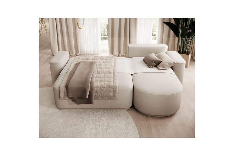 Seksjon Eltap Aurumm 285x92x180 cm - Amore 18, Beige, Høyre - Møbler - Sofaer - Sovesofaer
