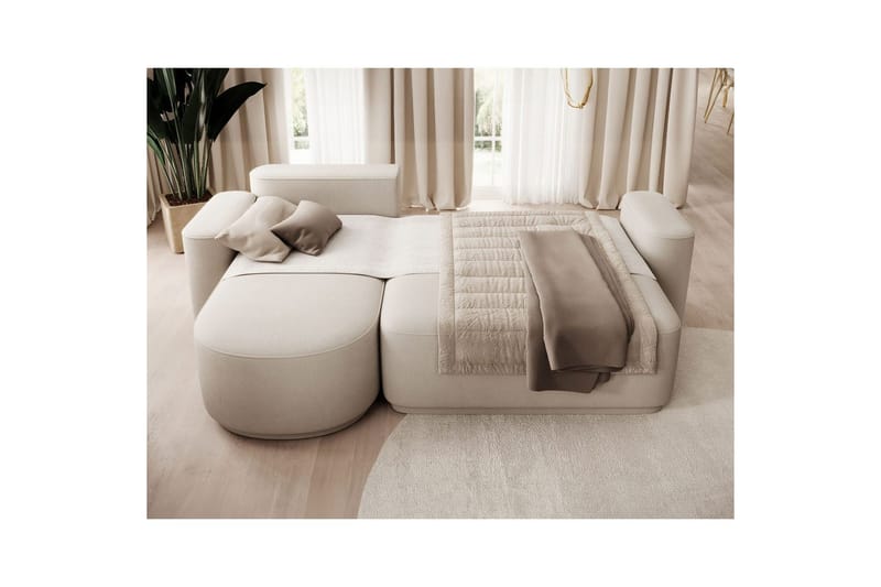 Seksjon Eltap Aurumm 285x92x180 cm - Amore 18, Beige, Venstre - Møbler - Sofaer - Sovesofaer
