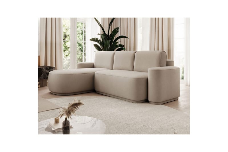 Seksjon Eltap Aurumm 285x92x180 cm - Amore 18, Beige, Venstre - Møbler - Sofaer - Sovesofaer