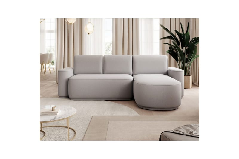 Seksjon Eltap Aurumm 285x92x180 cm - Enjoy 04, Grå, Høyre - Møbler - Sofaer - Sovesofaer