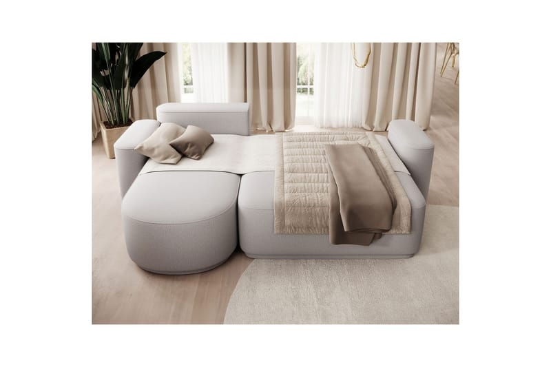 Seksjon Eltap Aurumm 285x92x180 cm - Enjoy 04, Grå, Venstre - Møbler - Sofaer - Sovesofaer