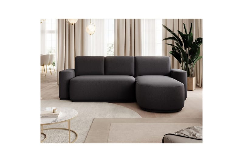 Seksjon Eltap Aurumm 285x92x180 cm - Enjoy 05, Mørk grå, Høyre - Møbler - Sofaer - Sovesofaer