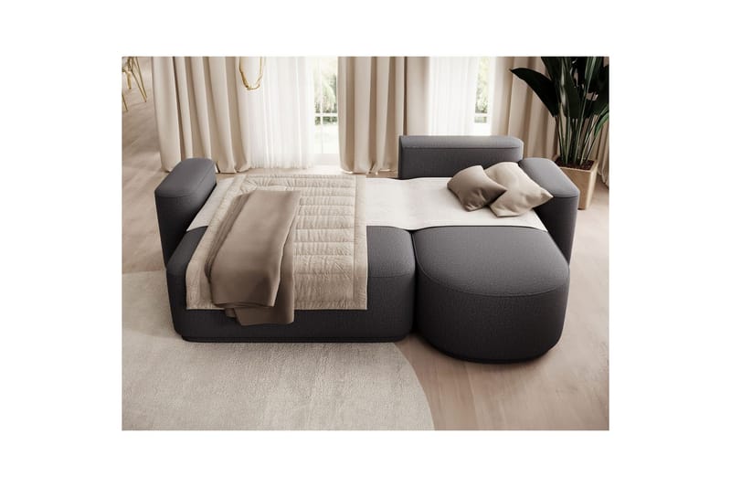 Seksjon Eltap Aurumm 285x92x180 cm - Enjoy 05, Mørk grå, Høyre - Møbler - Sofaer - Sovesofaer