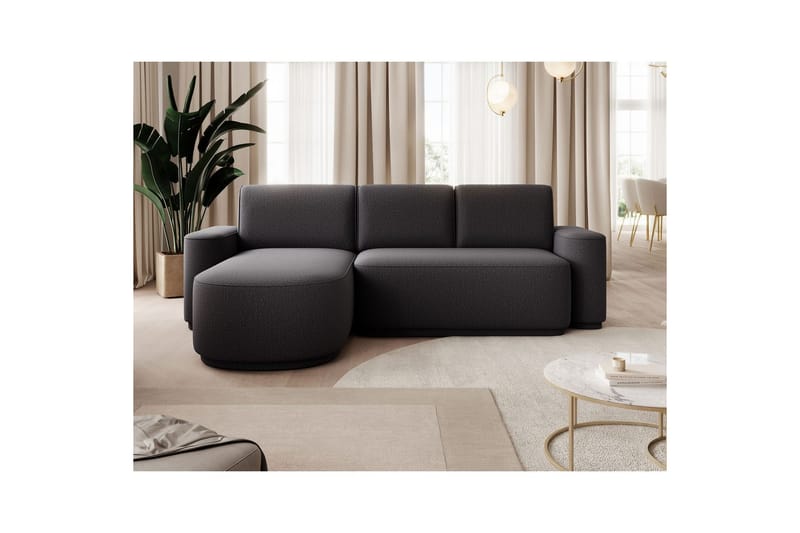 Seksjon Eltap Aurumm 285x92x180 cm - Enjoy 05, Mørk grå, Venstre - Møbler - Sofaer - Sovesofaer