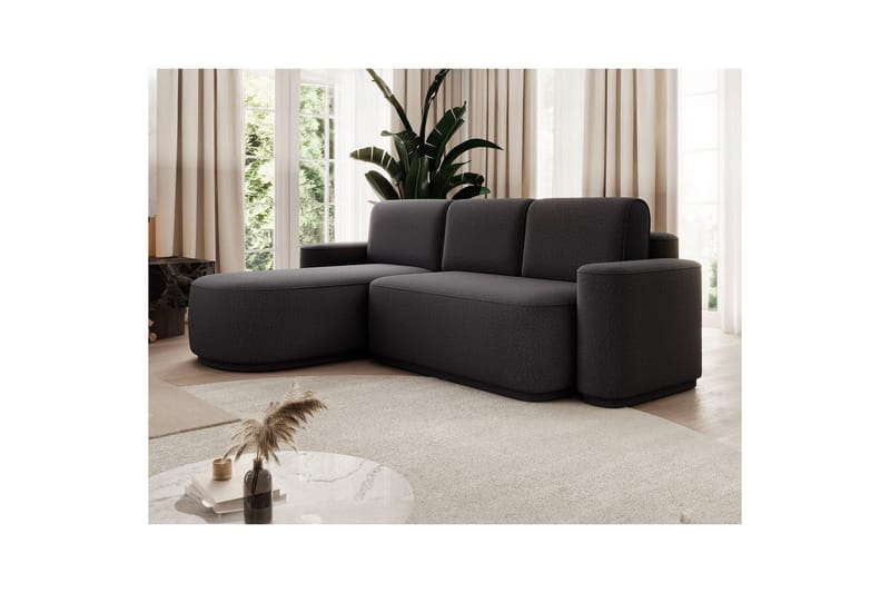 Seksjon Eltap Aurumm 285x92x180 cm - Enjoy 05, Mørk grå, Venstre - Møbler - Sofaer - Sovesofaer
