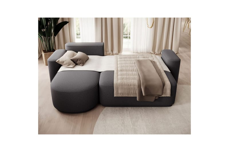 Seksjon Eltap Aurumm 285x92x180 cm - Enjoy 05, Mørk grå, Venstre - Møbler - Sofaer - Sovesofaer