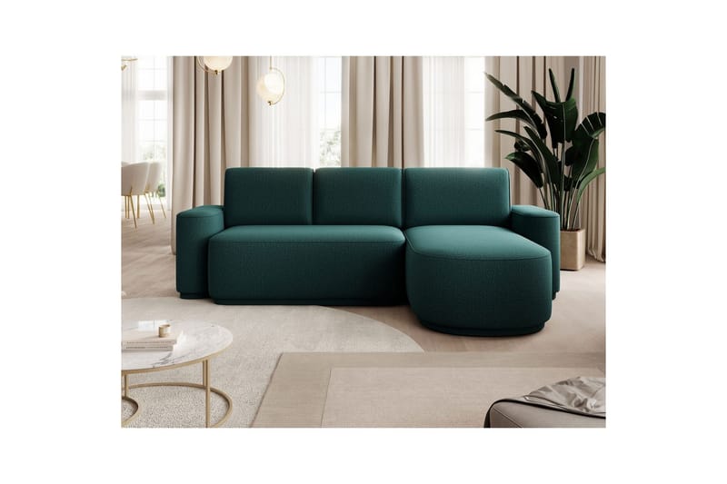 Seksjon Eltap Aurumm 285x92x180 cm - Enjoy 35, Grønn, Høyre - Møbler - Sofaer - Sovesofaer