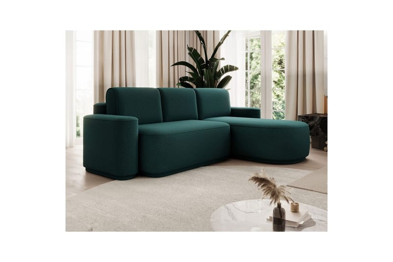 Seksjon Eltap Aurumm 285x92x180 cm - Enjoy 35, Grønn, Høyre - Møbler - Sofaer - Sovesofaer