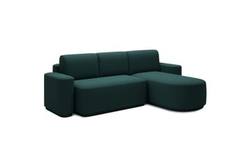Seksjon Eltap Aurumm 285x92x180 cm - Enjoy 35, Grønn, Høyre - Møbler - Sofaer - Sovesofaer