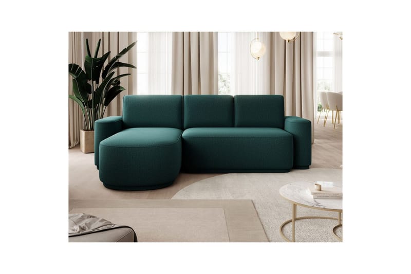 Seksjon Eltap Aurumm 285x92x180 cm - Enjoy 35, Grønn, Venstre - Møbler - Sofaer - Sovesofaer