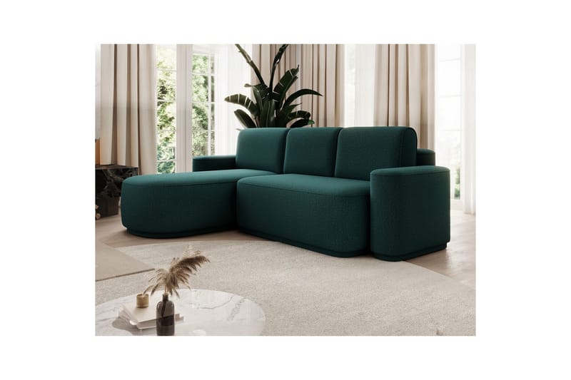 Seksjon Eltap Aurumm 285x92x180 cm - Enjoy 35, Grønn, Venstre - Møbler - Sofaer - Sovesofaer