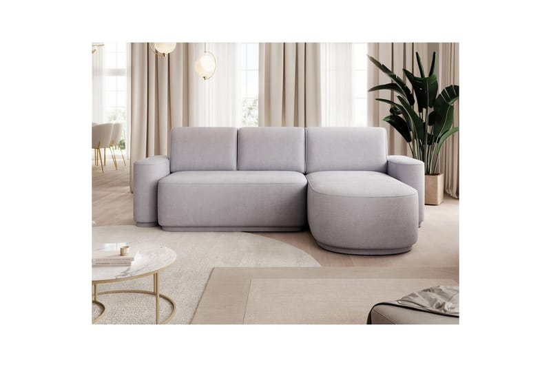 Seksjon Eltap Aurumm 285x92x180 cm - Touch 03, Lys Grå, Høyre - Møbler - Sofaer - Sovesofaer