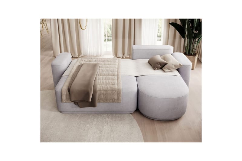 Seksjon Eltap Aurumm 285x92x180 cm - Touch 03, Lys Grå, Høyre - Møbler - Sofaer - Sovesofaer