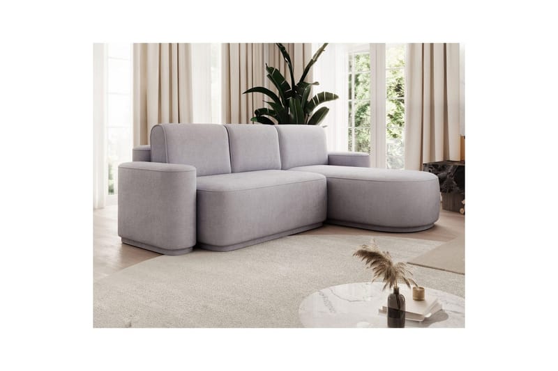 Seksjon Eltap Aurumm 285x92x180 cm - Touch 03, Lys Grå, Høyre - Møbler - Sofaer - Sovesofaer