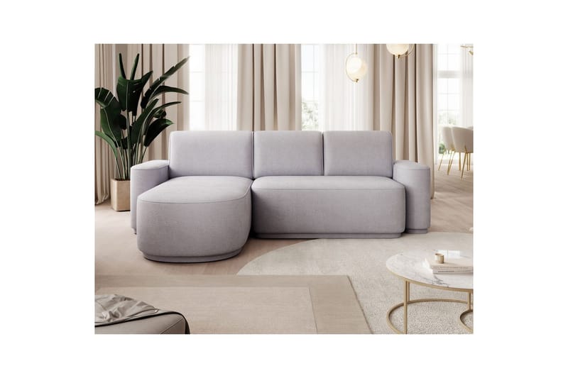 Seksjon Eltap Aurumm 285x92x180 cm - Touch 03, Lys Grå, Venstre - Møbler - Sofaer - Sovesofaer