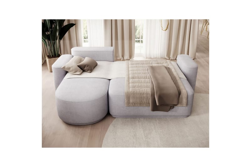 Seksjon Eltap Aurumm 285x92x180 cm - Touch 03, Lys Grå, Venstre - Møbler - Sofaer - Sovesofaer