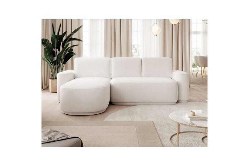 Seksjon Eltap Aurumm 285x92x180 cm - Paolli 01 Hvit, Venstre - Møbler - Sofaer - Sovesofaer