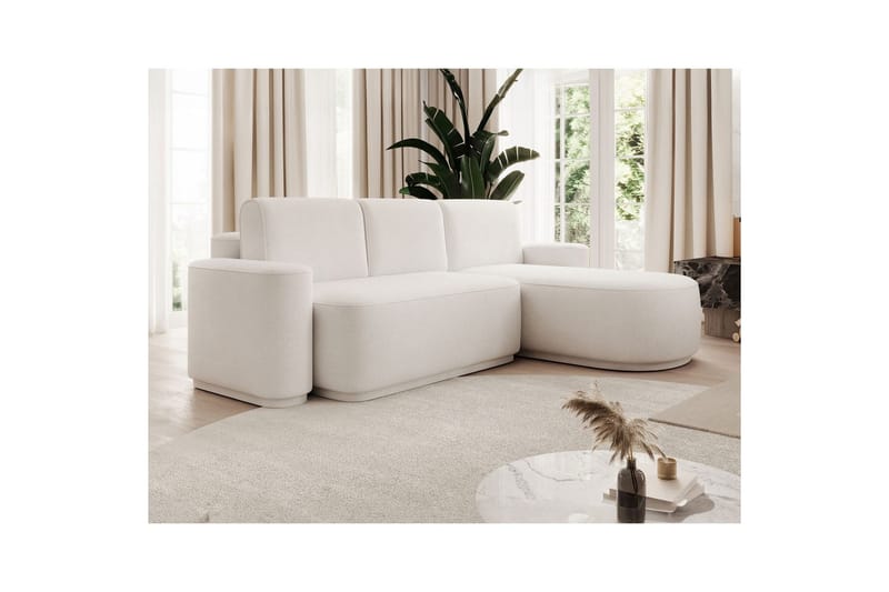 Seksjon Eltap Aurumm 285x92x180 cm - Paolli 01 Hvit, Høyre - Møbler - Sofaer - Sovesofaer