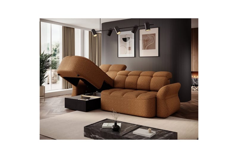 Seksjon Eltap Beneth 301x115x185 cm - Breona 45, Gul, Venstre - Møbler - Sofaer - Sovesofaer