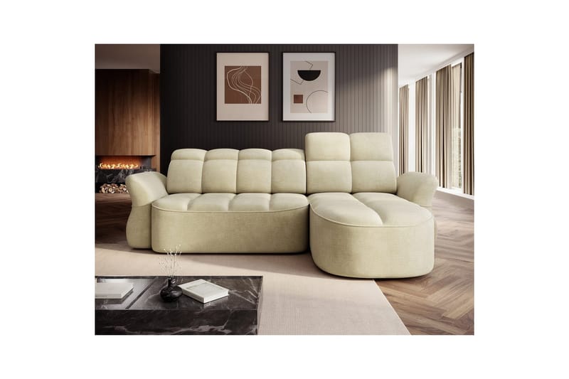 Seksjon Eltap Beneth 301x115x185 cm - Monolith 04, Beige, Høyre - Møbler - Sofaer - Sovesofaer