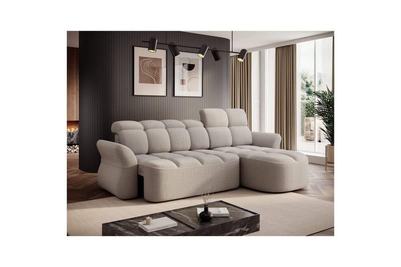 Seksjon Eltap Beneth 301x115x185 cm - Royal 18, Beige, Høyre - Møbler - Sofaer - Sovesofaer