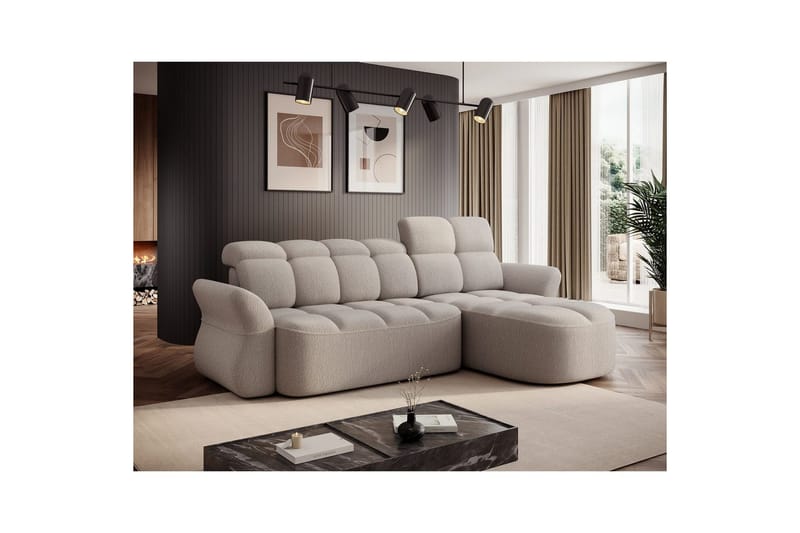 Seksjon Eltap Beneth 301x115x185 cm - Royal 18, Beige, Høyre - Møbler - Sofaer - Sovesofaer