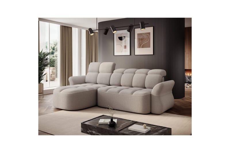 Seksjon Eltap Beneth 301x115x185 cm - Royal 18, Beige, Venstre - Møbler - Sofaer - Sovesofaer