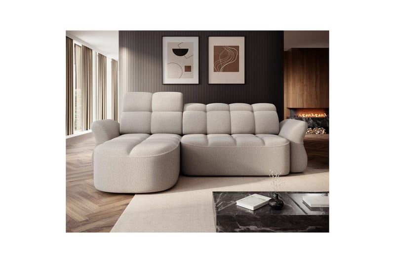 Seksjon Eltap Beneth 301x115x185 cm - Royal 18, Beige, Venstre - Møbler - Sofaer - Sovesofaer