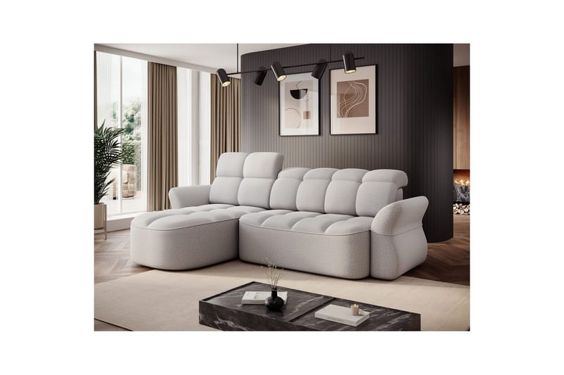 Seksjon Eltap Beneth 301x115x185 cm - Space 03, lys grå, Venstre - Møbler - Sofaer - Sovesofaer