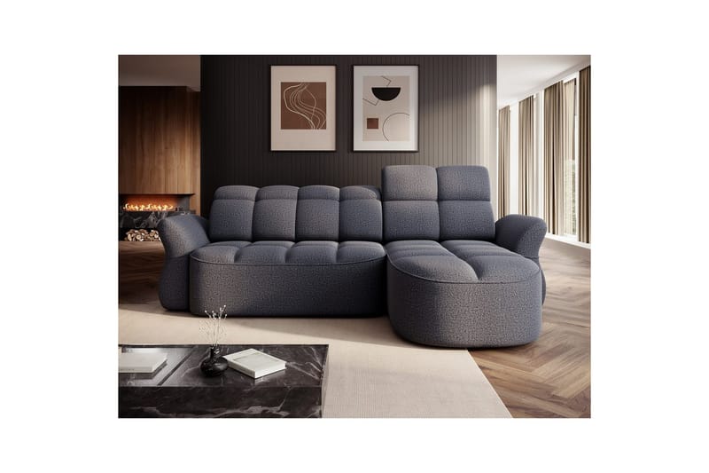 Seksjon Eltap Beneth 301x115x185 cm - Space 40, blå, Høyre - Møbler - Sofaer - Sovesofaer