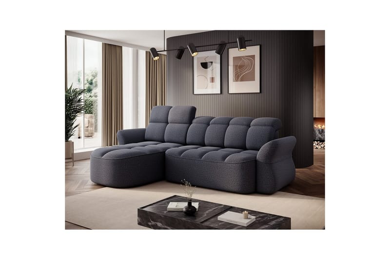 Seksjon Eltap Beneth 301x115x185 cm - Space 40, blå, Venstre - Møbler - Sofaer - Sovesofaer
