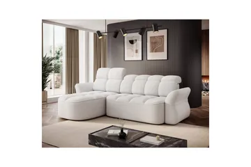 Seksjon Eltap Beneth 301x115x185 cm - Paolli 01 Hvit, Venstre - Møbler - Sofaer - Sovesofaer