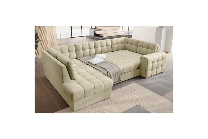 Seksjon Eltap Blewett 299x198x82 cm - Monolith 04, Beige, Venstre - Møbler - Sofaer - Sovesofaer