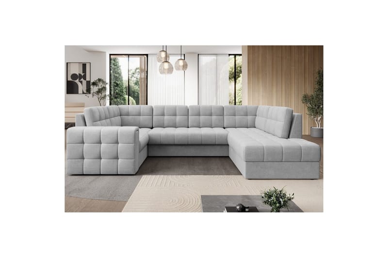 Seksjon Eltap Blewett 299x198x82 cm - Monolith 84, Lys Grå, Høyre - Møbler - Sofaer - Sovesofaer