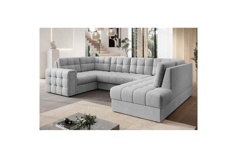 Seksjon Eltap Blewett 299x198x82 cm - Monolith 84, Lys Grå, Høyre - Møbler - Sofaer - Sovesofaer