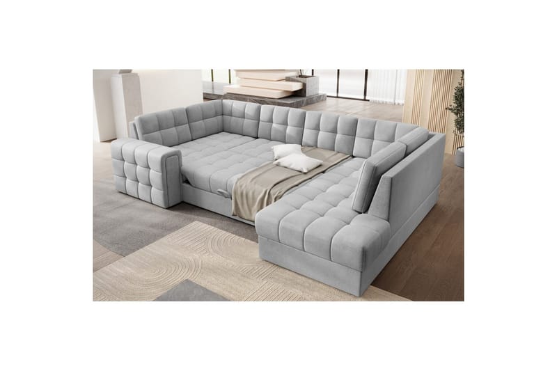 Seksjon Eltap Blewett 299x198x82 cm - Monolith 84, Lys Grå, Høyre - Møbler - Sofaer - Sovesofaer